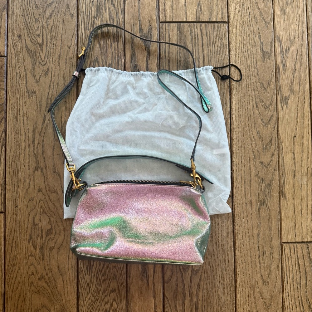 Pink, Gold, &  Green Color Shifting Aimee Kestenberg Bag EUC
